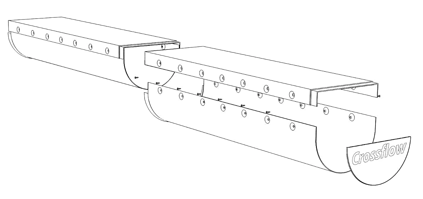 Halfronde metalen geperforeerde kanalen
